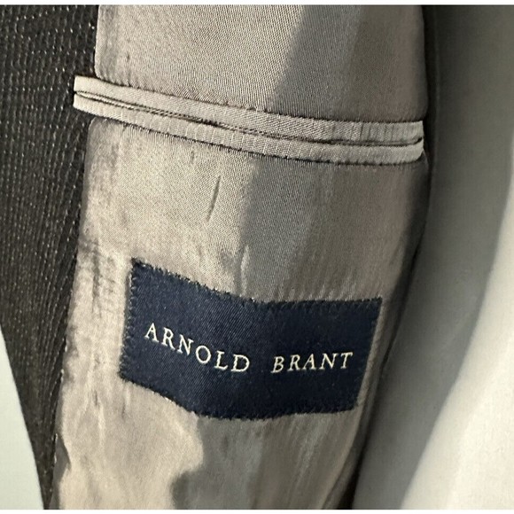 Arnold Brant Mens 3 Button Wool Sport Coat Lined Suit Jacket 40R Blazer EUC - Picture 7 of 9